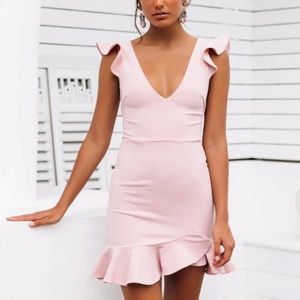 Take the reign pink hello molly dress